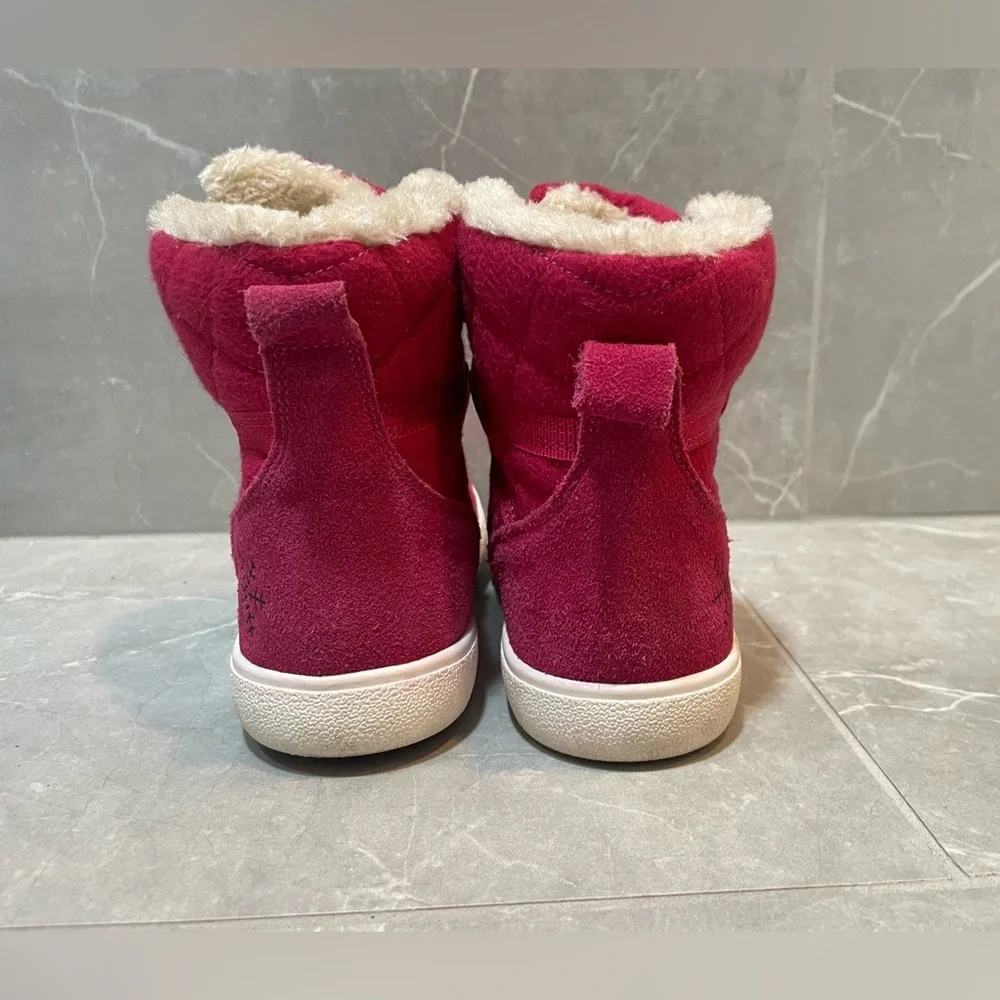 UOVO Kids Pink Quilted Faux-Fur Winter Boots